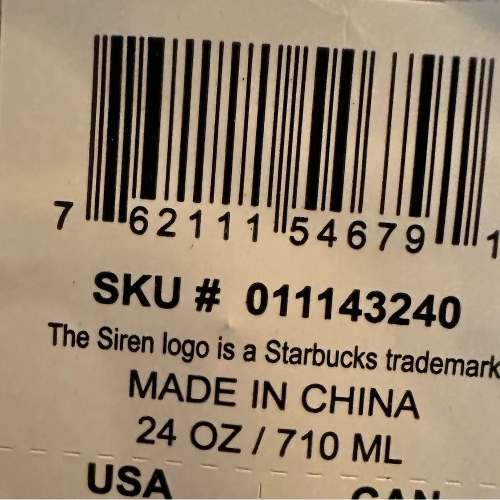 Starbucks 2023 Iridescent Pink Silver ‘Bubblegum Grid’ Cold Cup Tumbler - Picture 8 of 8